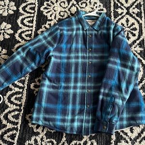Size L Victory Outfitters Blue Flannel with Fuzzy Inside
